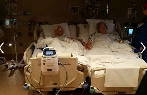 死也要在一起！结婚64年夫妻病床上牵手 同一天辞世真爱永存(图)