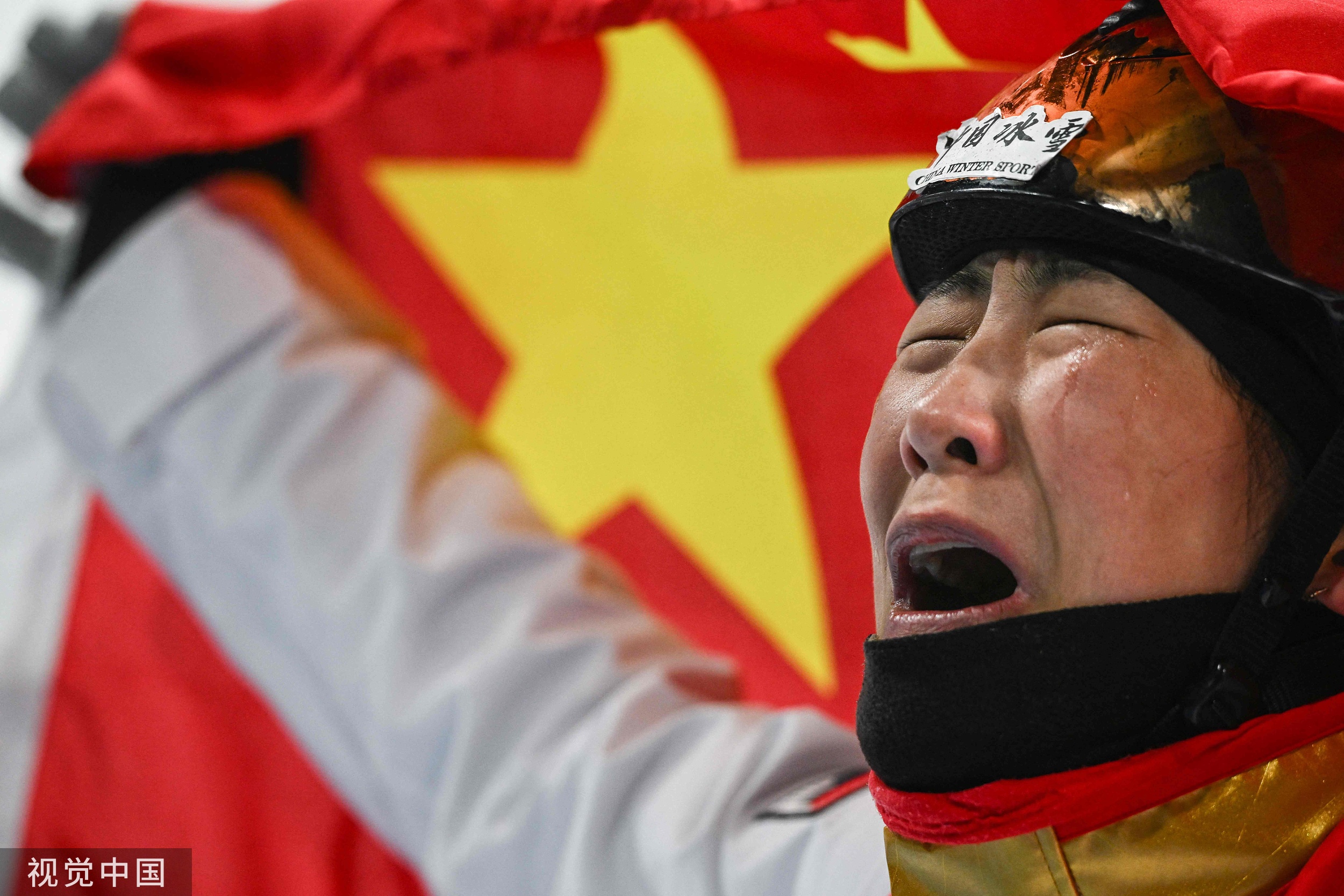 徐梦桃在北京冬奥赛场夺金。