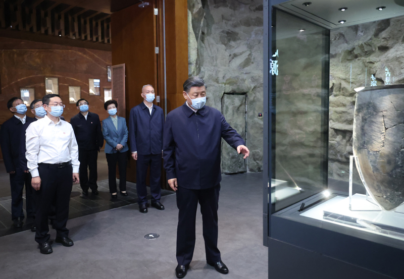 2023年6月2日，习近平来到中国历史研究院内的中国考古博物馆调研。